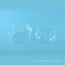 Round disposable plastic thailand food container with clear lid